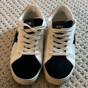 Steve Madden NY90 Black and White Sneakers